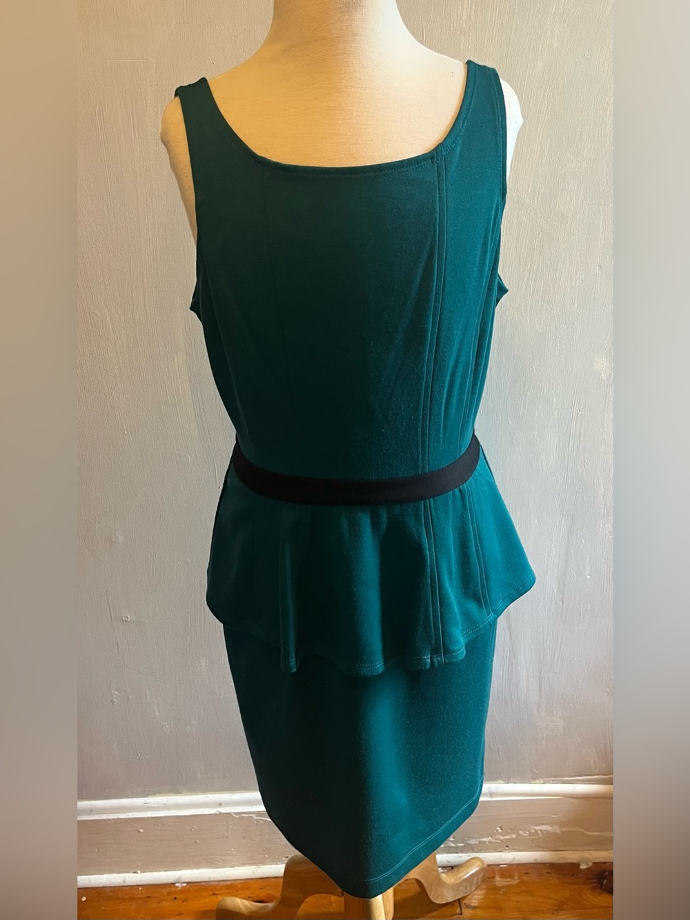 Johnny Martin Y2K Teal Peplum Mini Dress Size Small
